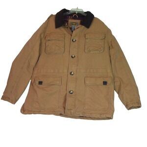 The Foundry Supply Men's Chore Flannel Lined‎ Coat Reinforced Elbow Zip  2XL